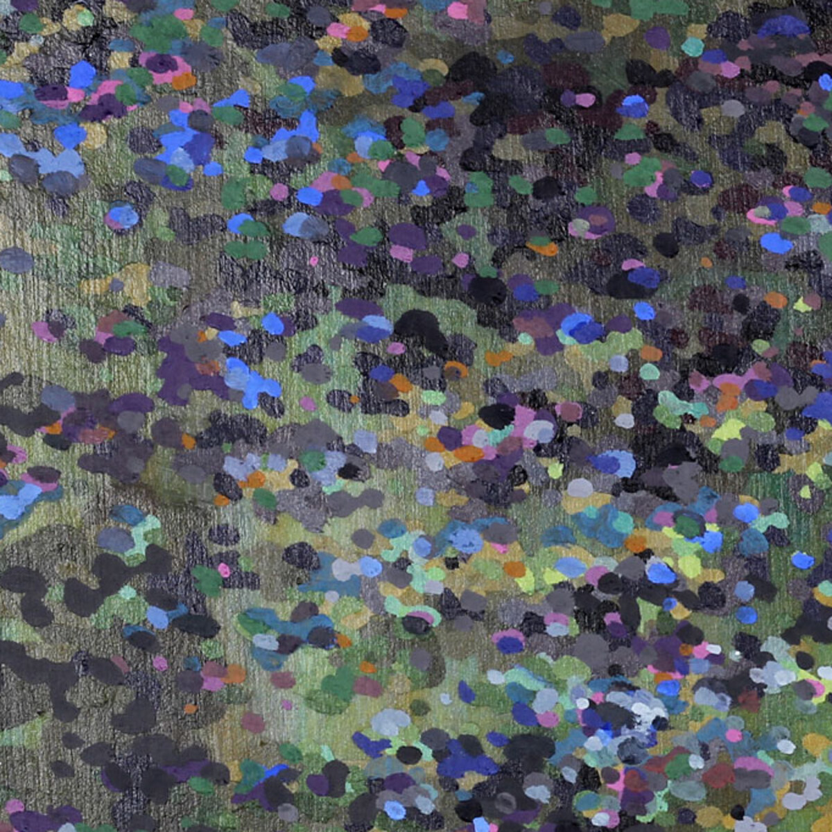Detail of the layered abstract painting Experiential Compound